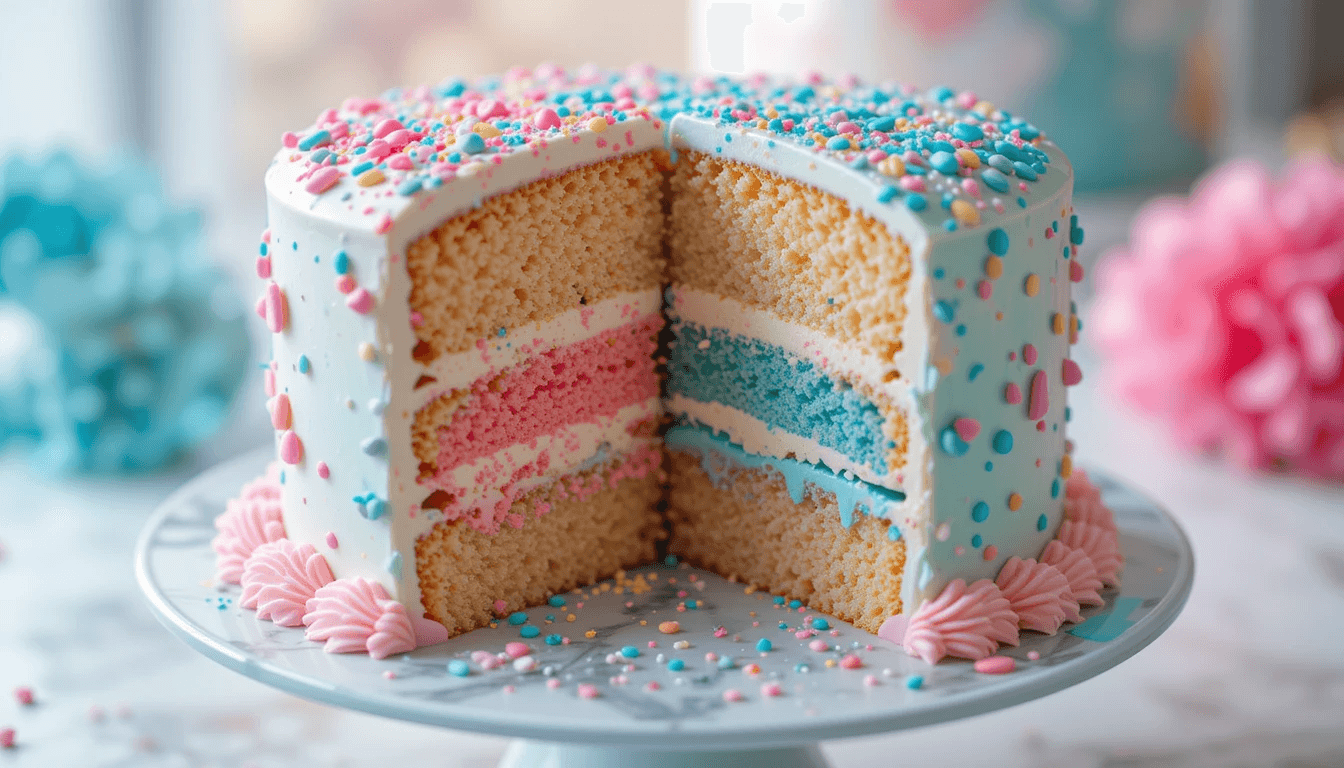 Gender reveal cake