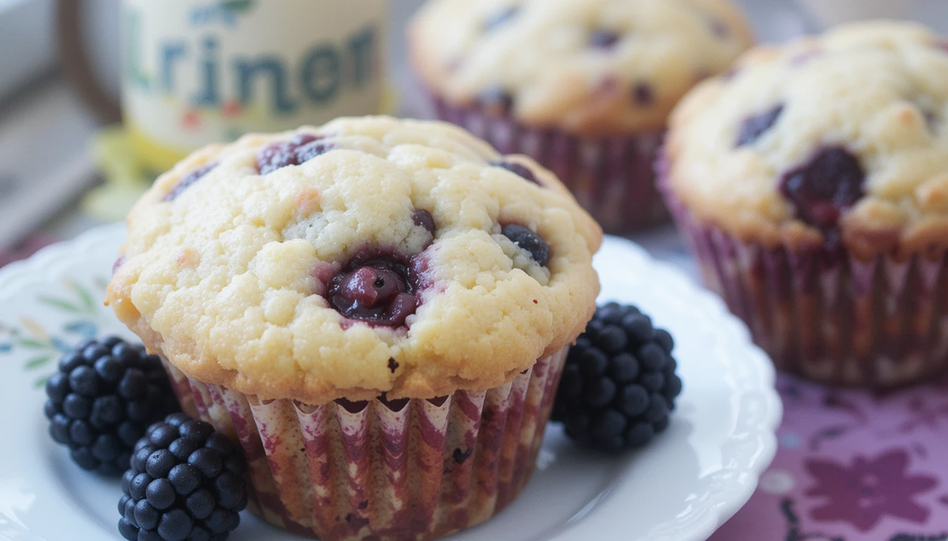 Lemon Blackberry Muffins